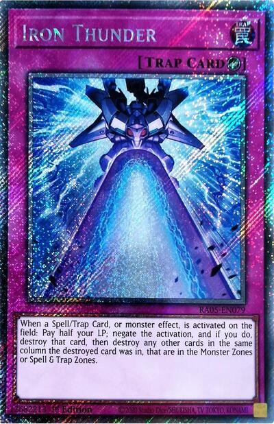 Iron Thunder (Platinum Secret Rare) [RA05-EN079-PlSR]