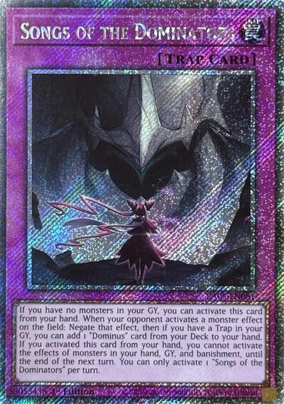 Songs of the Dominators (Platinum Secret Rare) [RA05-EN081-PlSR]