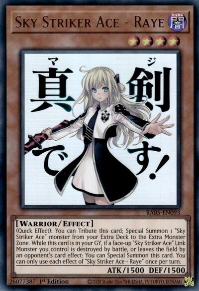 Sky Striker Ace - Raye (Ultra Rare) [RA05-EN093-UR]