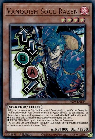 Vanquish Soul Razen (Ultra Rare) (Stamp) [RA05-EN134-UR-STP]