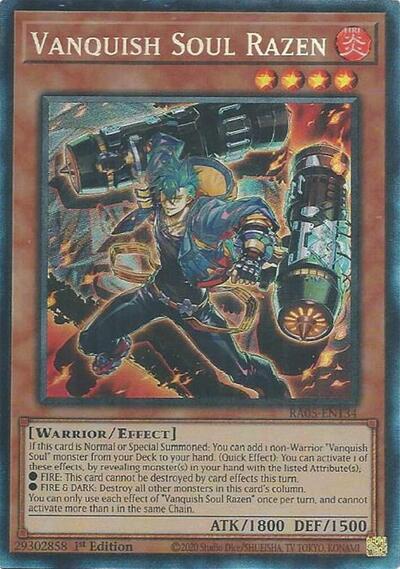 Vanquish Soul Razen (Collector's Rare) [RA05-EN134-CR]
