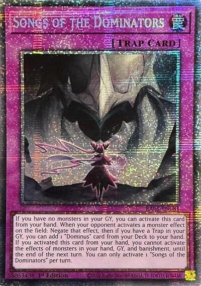 Songs of the Dominators (Starlight Rare) [RA05-EN081-StR]