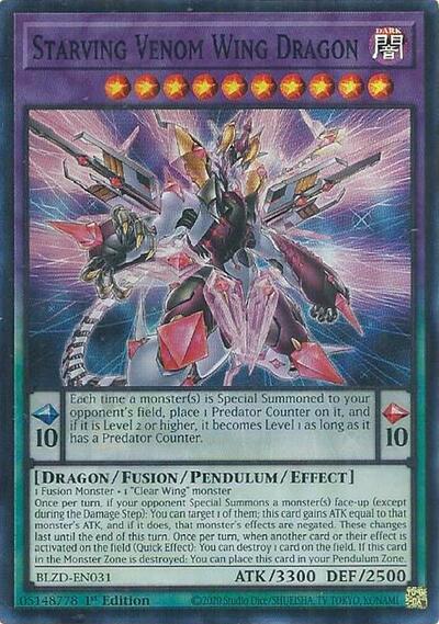 Starving Venom Wing Dragon (Super Rare) [BLZD-EN031-SuR]