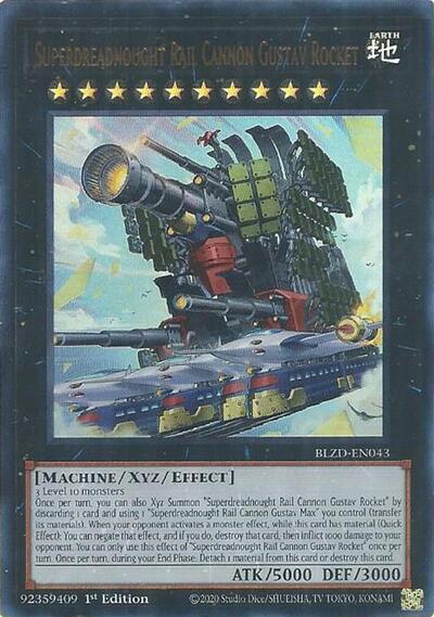 Superdreadnought Rail Cannon Gustav Rocket (Ultra Rare) [BLZD-EN043-UR]