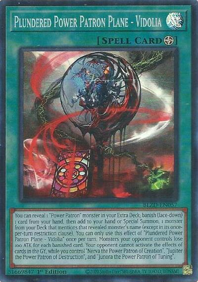 Plundered Power Patron Plane - Vidolia (Super Rare) [BLZD-EN057-SuR]
