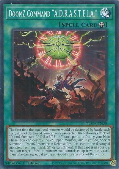 DoomZ Command "A.D.R.A.S.T.E.I.A." (Common) [BLZD-EN058-C]