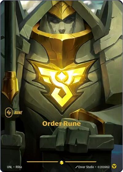 Order Rune (Showcase) (Alternate Art) [UNL-R06a-S-ALT]