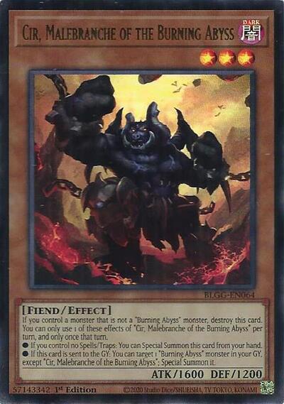 Cir, Malebranche of the Burning Abyss (Ultra Rare) [BLGG-EN064-UR]