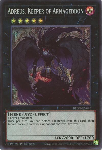 Adreus, Keeper of Armageddon (Secret Rare) [BLGG-EN096-SeR]