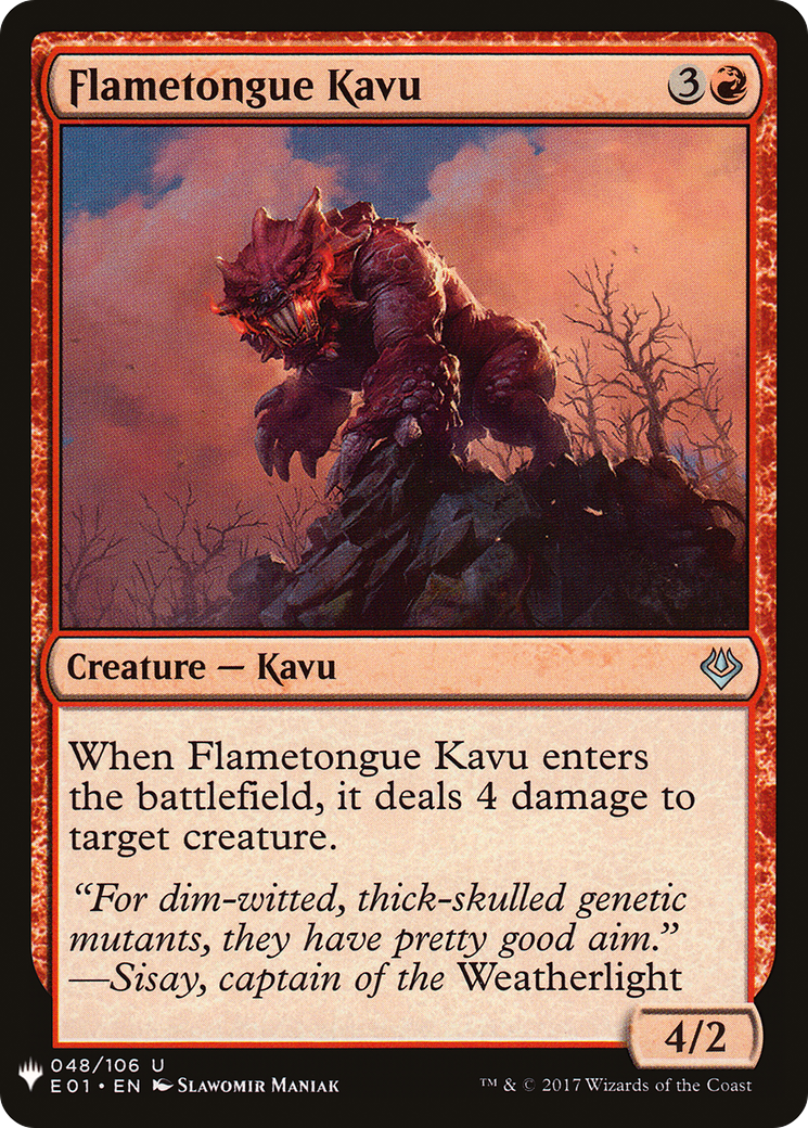 Flametongue Kavu [PLST-E01-48]