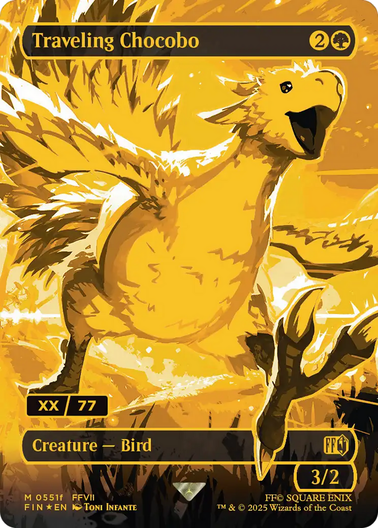 Traveling Chocobo - Borderless - Serialized - Neon Ink - Full Art [FIN-551f]