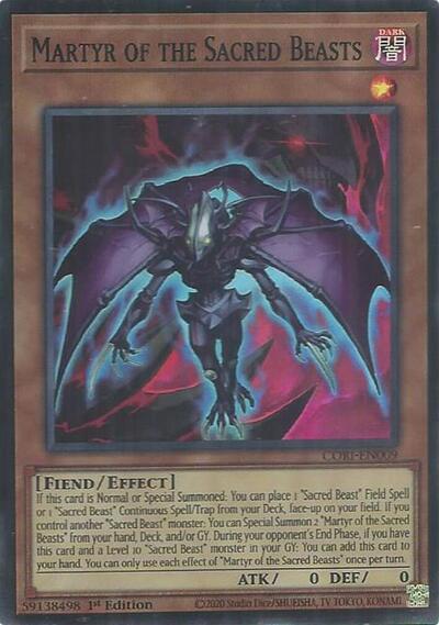 Martyr of the Sacred Beasts (Super Rare) [CORI-EN009-SuR]