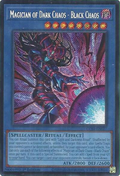 Magician of Dark Chaos - Black Chaos (Secret Rare) [CORI-EN027-SeR]