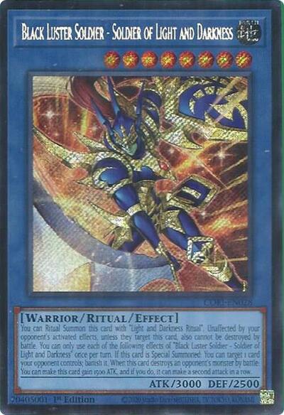 Black Luster Soldier - Soldier of Light and Darkness (Secret Rare) [CORI-EN028-SeR]