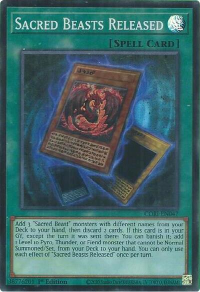 Sacred Beasts Released (Super Rare) [CORI-EN047-SuR]