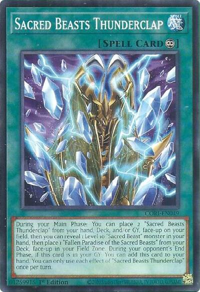 Sacred Beasts Thunderclap (Common) [CORI-EN049-C]
