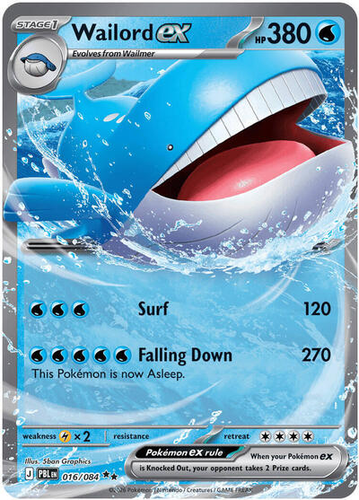 Wailord ex - 016/084 (Double Rare) [PBL-016-DR]