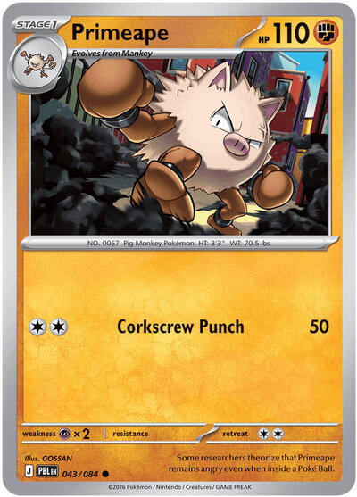 Primeape - 043/084 (Common) [PBL-043-C]