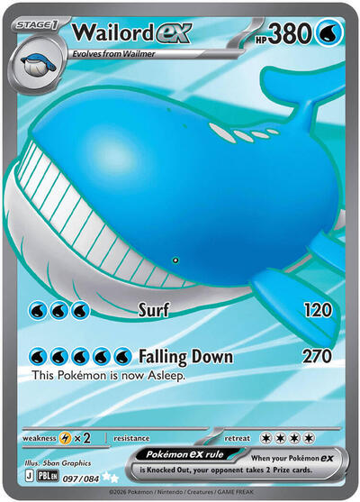 Wailord ex - 097/084 (Ultra Rare) [PBL-097-UR]