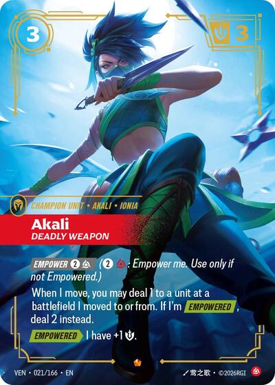 Akali - Deadly Weapon (Epic) [VEN-021-E]