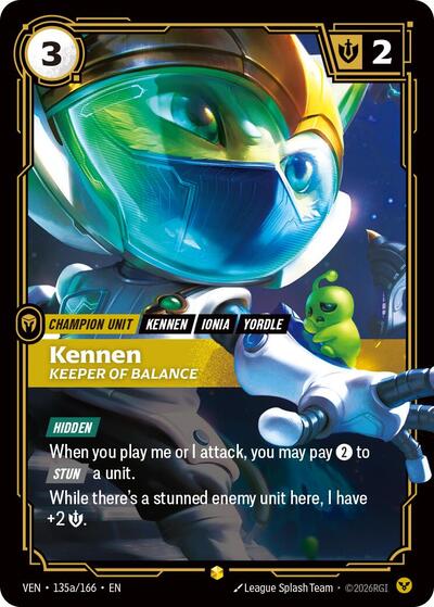 Kennen - Keeper of Balance (Showcase) (Alternate Art) [VEN-135a-S-ALT]