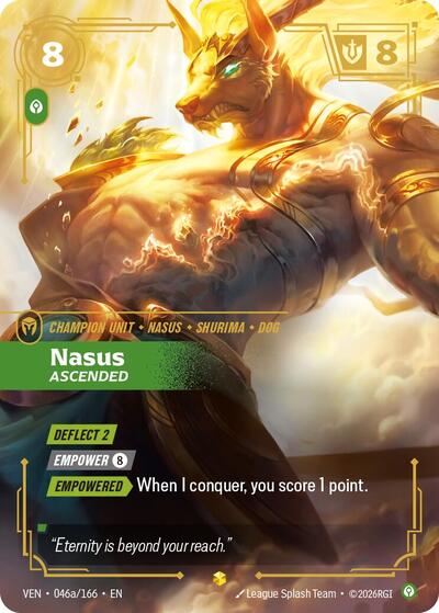 Nasus - Ascended (Showcase) (Alternate Art) [VEN-046a-S-ALT]