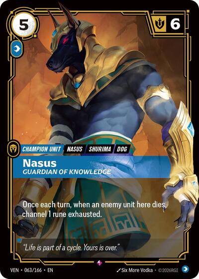 Nasus - Guardian of Knowledge (Rare) [VEN-063-R]