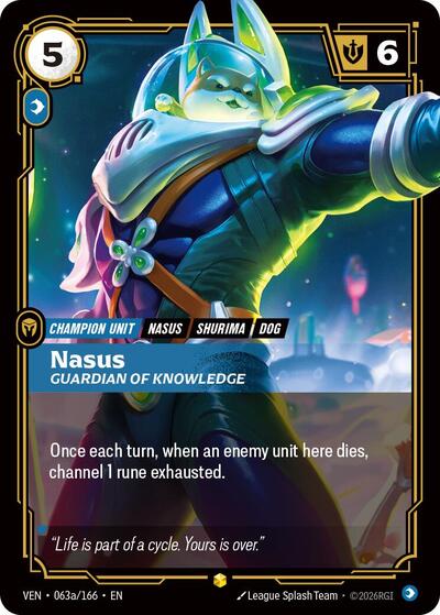 Nasus - Guardian of Knowledge (Showcase) (Alternate Art) [VEN-063a-S-ALT]