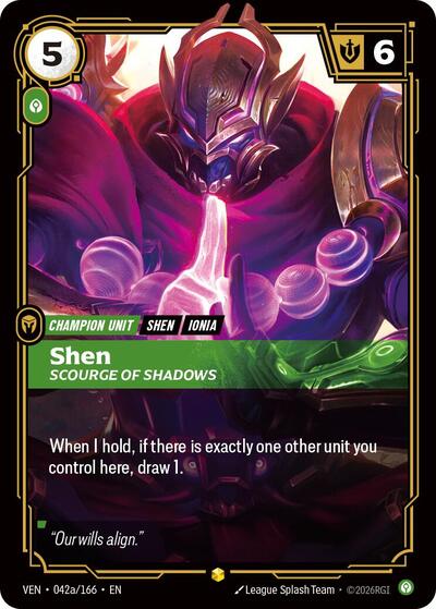 Shen - Scourge of Shadows (Showcase) (Alternate Art) [VEN-042a-S-ALT]