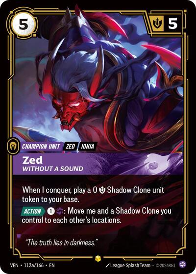 Zed - Without a Sound (Showcase) (Alternate Art) [VEN-112a-S-ALT]