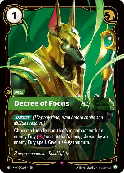 Decree of Focus (Rare) [VEN-040-R]