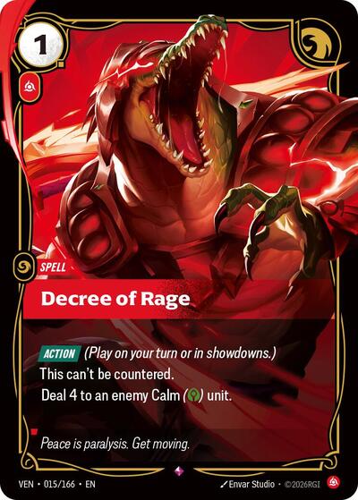 Decree of Rage (Rare) [VEN-015-R]