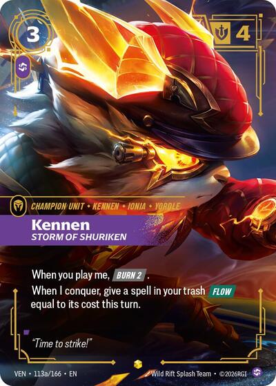 Kennen - Storm of Shuriken (Showcase) (Alternate Art) [VEN-113a-S-ALT]