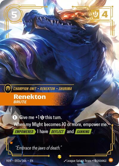 Renekton - Brute (Showcase) (Alternate Art) [VEN-092a-S-ALT]
