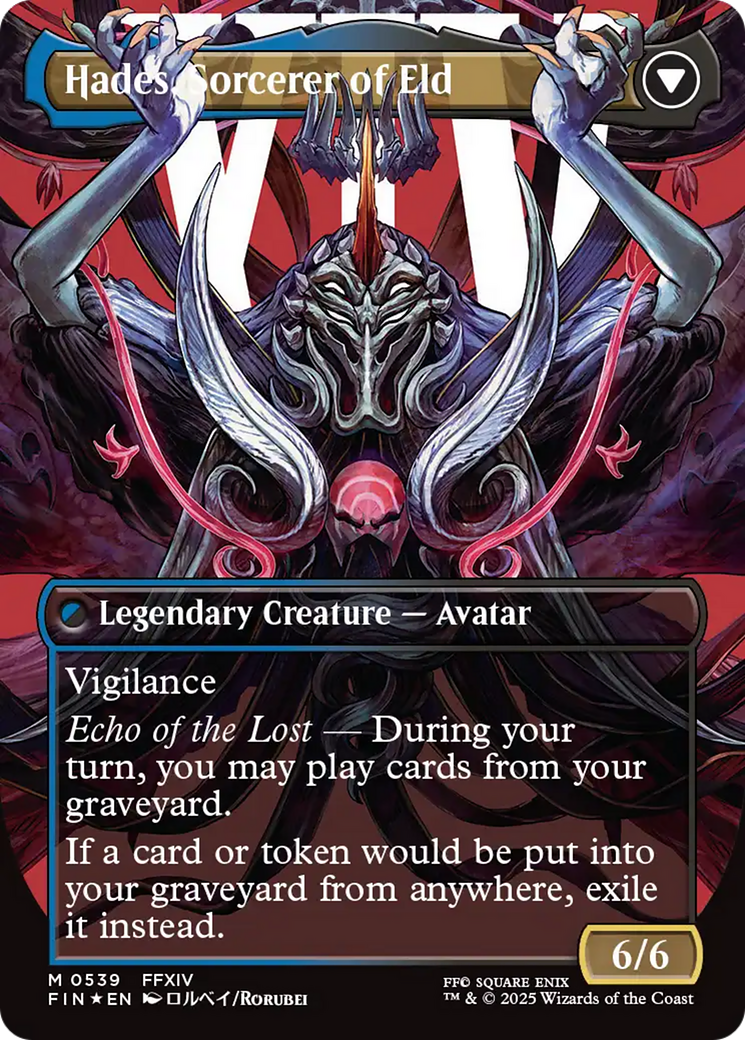 Emet-Selch, Unsundered // Hades, Sorcerer of Eld - Borderless - Surge Foil - Full Art [FIN-539]