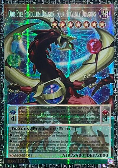 Odd-Eyes Pendulum Dragon, Four Heavenly Dragons (Grand Master Rare) [MAMO-EN013-GMR]