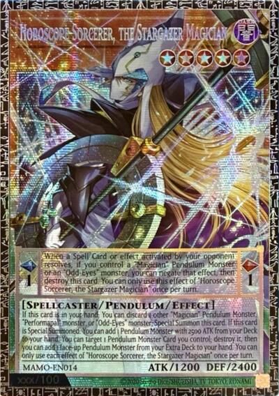 Horoscope Sorcerer, the Stargazer Magician (Grand Master Rare) [MAMO-EN014-GMR]
