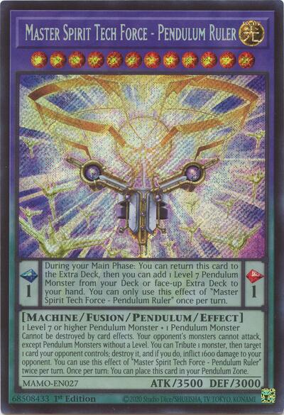 Master Spirit Tech Force - Pendulum Ruler (Secret Rare) [MAMO-EN027-SeR]