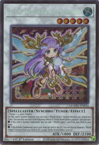 Ib the World Chalice Justiciar (Secret Rare) [MAMO-EN034-SeR]