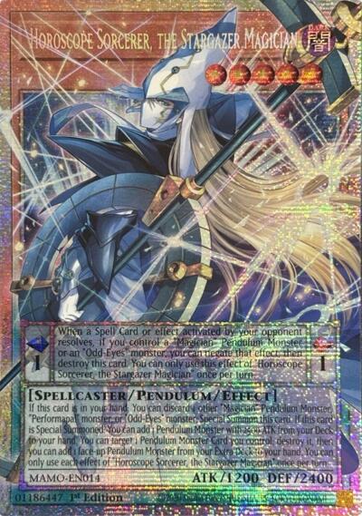 Horoscope Sorcerer, the Stargazer Magician (Starlight Rare) (Extended Art) [MAMO-EN014-StR-EXT]