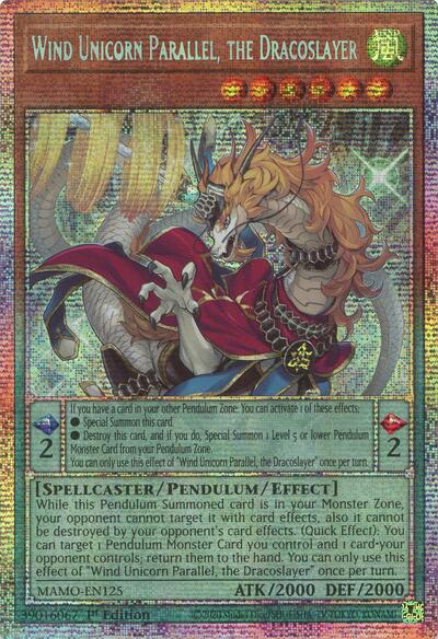Wind Unicorn Parallel, the Dracoslayer (Starlight Rare) [MAMO-EN125-StR]
