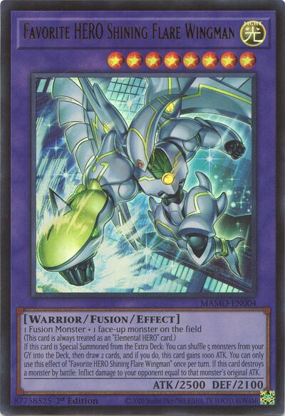 Favorite HERO Shining Flare Wingman (Ultra Rare) [MAMO-EN004-UR]