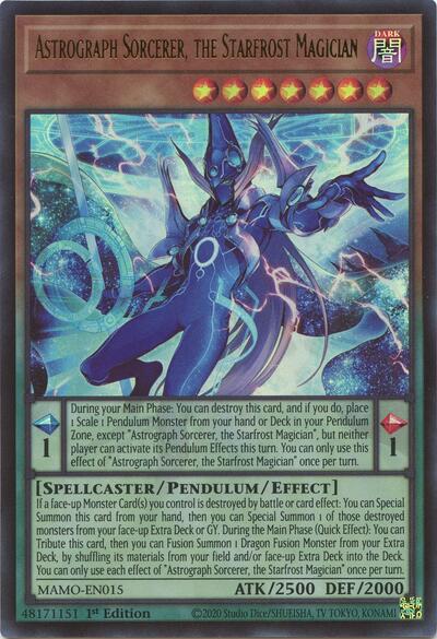 Astrograph Sorcerer, the Starfrost Magician (Ultra Rare) [MAMO-EN015-UR]