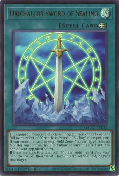 Orichalcos Sword of Sealing (Ultra Rare) [MAMO-EN022-UR]