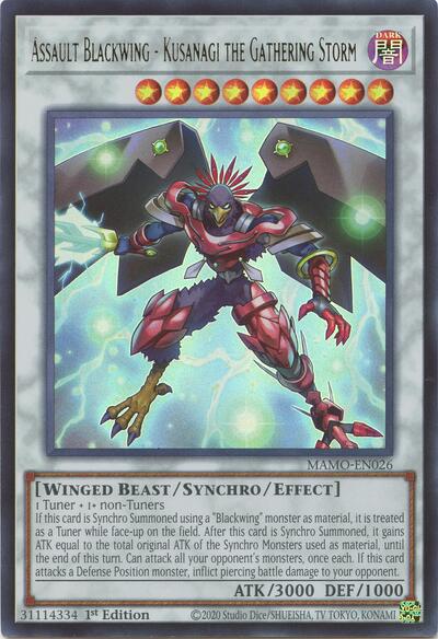 Assault Blackwing - Kusanagi the Gathering Storm (Ultra Rare) [MAMO-EN026-UR]