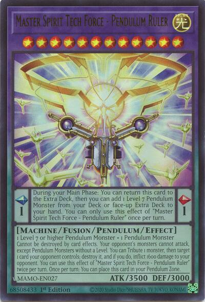 Master Spirit Tech Force - Pendulum Ruler (Ultra Rare) [MAMO-EN027-UR]
