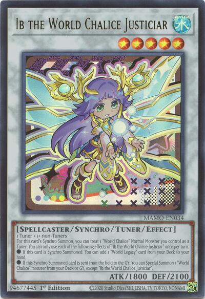 Ib the World Chalice Justiciar (Ultra Rare) [MAMO-EN034-UR]