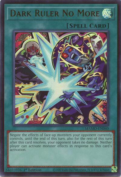 Dark Ruler No More (Ultra Rare) [MAMO-EN040-UR]