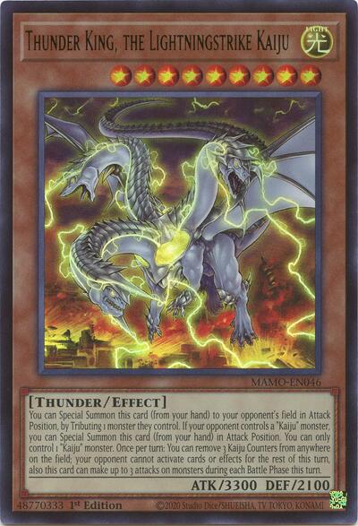 Thunder King, the Lightningstrike Kaiju (Ultra Rare) [MAMO-EN046-UR]