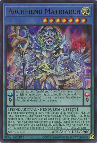 Archfiend Matriarch (Ultra Rare) [MAMO-EN070-UR]
